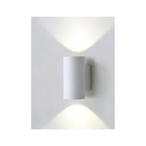 מנורת קיר חוץ וולקן 2X8 בינוני לבן CCT
