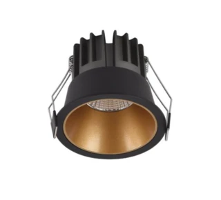 ספוט שקוע קלאס LED 12W שחור +זהב (27341) 2