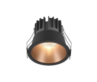 ספוט שקוע קלאס LED 12W שחור +פליז (27341) 1