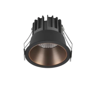 ספוט שקוע קלאס LED 12W שחור +פליז (27341) 1