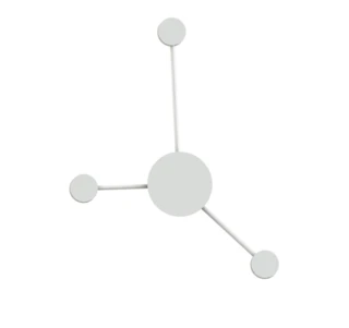 ברנקו קיר שלישיה שחור LED (25980)