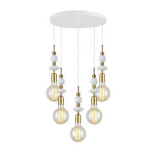 מנורת תלייה וינטאג' אמבסדור על צלחת 5 נורות