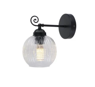 מנורת קיר וינטאג' זכוכית עגולה מוניקה