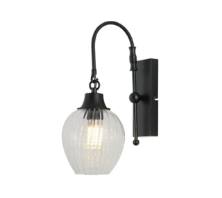 מנורת קיר זכוכית פליז וינטאג' גבריאל