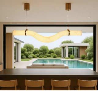 מנורת תלייה צינור אלבסטרה