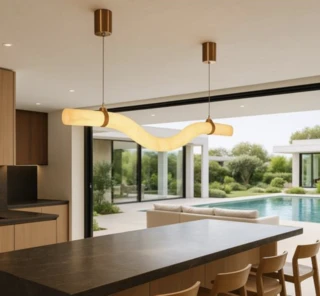 מנורת תלייה צינור אלבסטרה