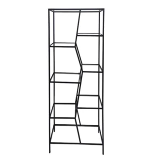 כוננית מתכת מדפי זכוכית א סימטרי