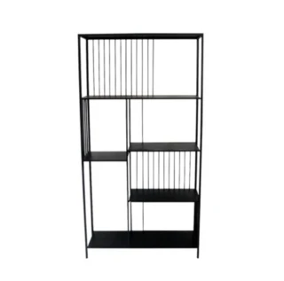 כוננית מתכת שחורה אלגנטית קונסולה