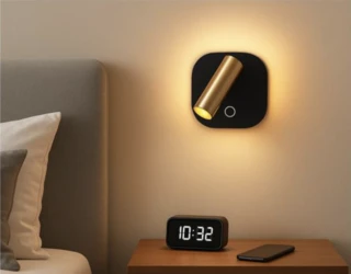 מנורת קיר דקורטיבית לקריאה בסיס מרובע