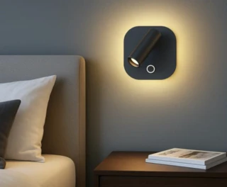 מנורת קיר דקורטיבית לקריאה בסיס מרובע