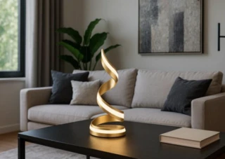 מנורת שולחן תלתל LED