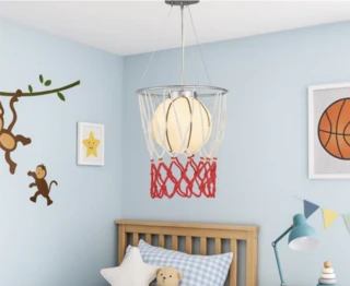 מנורת תלייה לחדר ילדים כדור סל