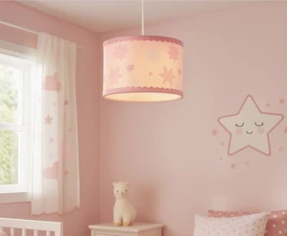 מנורת תלייה לחדר ילדים אהיל פרחוני