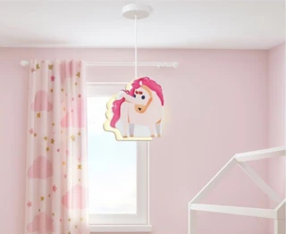 מנורת תלייה לחדר ילדים חד קרן