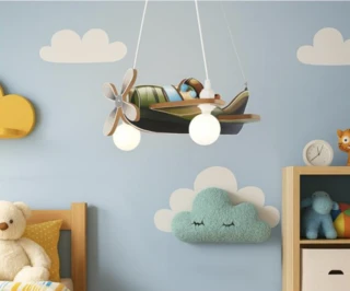 מנורת תלייה לחדר ילדים מטוס הרקולס