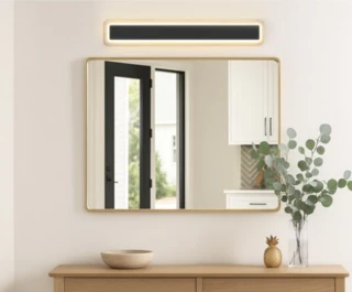 מנורת קיר פס בשילוב עץ דגם 22007