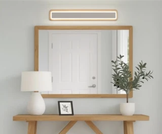 מנורת קיר פס בשילוב עץ דגם 22007