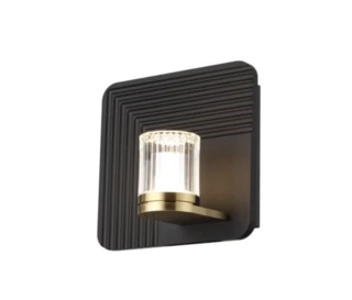 מנורת קיר לחדר שינה לצידי המיטה שחור/זהב