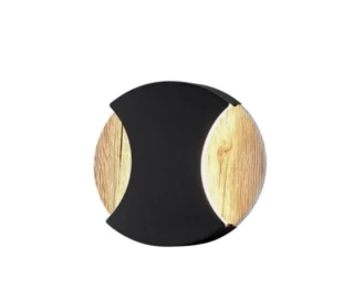 מנורת קיר דקורטיבית עגולה לבן/שחור