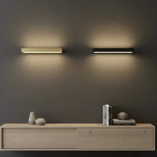 מנורת קיר מדף פאולו LED 36W שחור / זהב (23612)