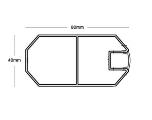 פרופיל תאורה מחסום מואר