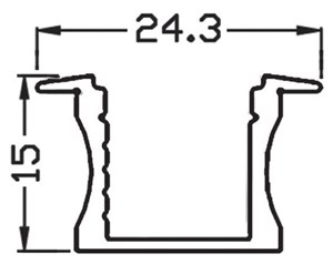 פרופיל תאורה 8 שקוע