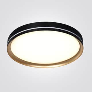 מנורה צמודת תקרה וקטרה שחור +זהב