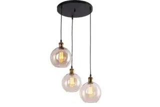 גוף תאורה וינטאג' קסטל*3 צלחת (22172)