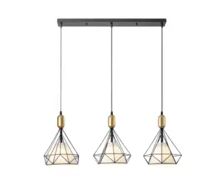 גוף תאורה וינטאג' אסקי שלישיה על פס (25287)