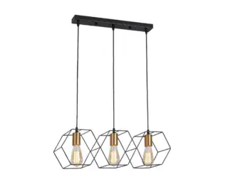 גוף תאורה וינטאג' 1077 שלישיה על פס (25118)