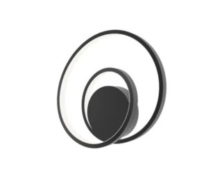 מנורת קיר עדינה עגולה לוטוס שחור