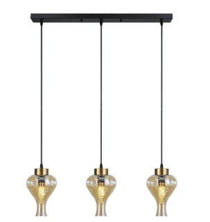 מנורת תלייה וינטאג' שלישיה על פס ולריה