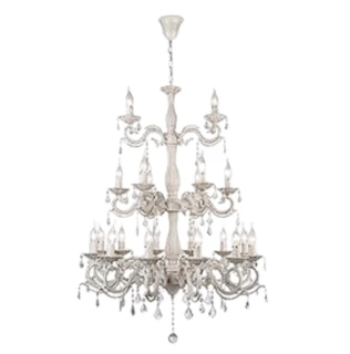 שנדליר גדול וינטאג' לבן