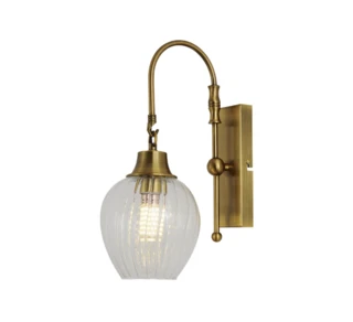 מנורת קיר זכוכית פליז וינטאג' גבריאל