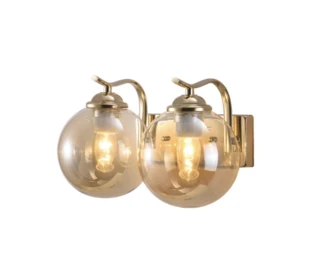 מנורת קיר וינטאג' כדור בדולח כפול