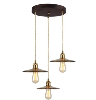 מנורת תלייה וינטאג' שלישייה דגם TAI