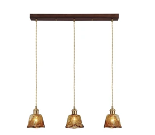 מנורת תלייה שלישייה וינטאג' קוניאק