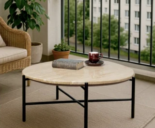 שולחן עגול נמוך טרונטין