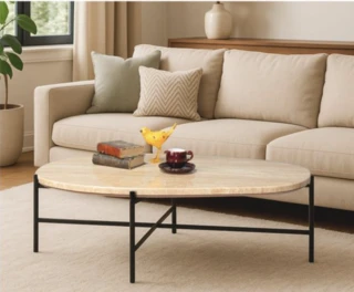 שולחן אליפסה נמוך טרונטין