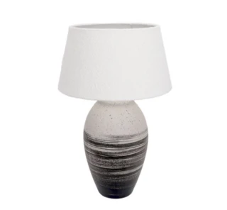 מנורת שולחן דקורטיבית לבן שחור D5156