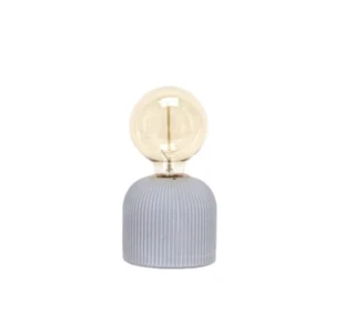 מנורת שולחן גדור בדולח 4961B אפור