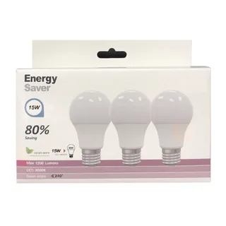 שלישיית נורות יגואר אדיסון E27 15W / 10W אור חם/ קר (23342)