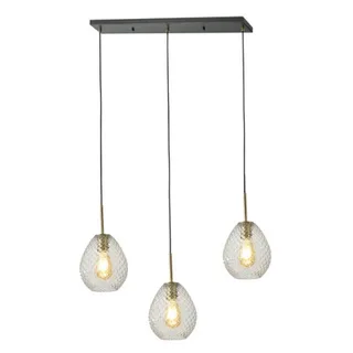 מנורת תלייה שלישייה על פס וינטג (25991)